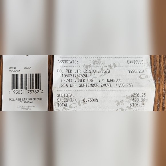 Coach Cara CE741 Satchel Soft Pebbled Crossbody Bag - Picture 6 of 6